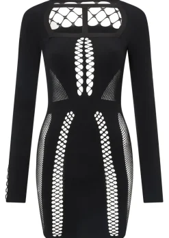Illusion Seamless Mini Dress - Black