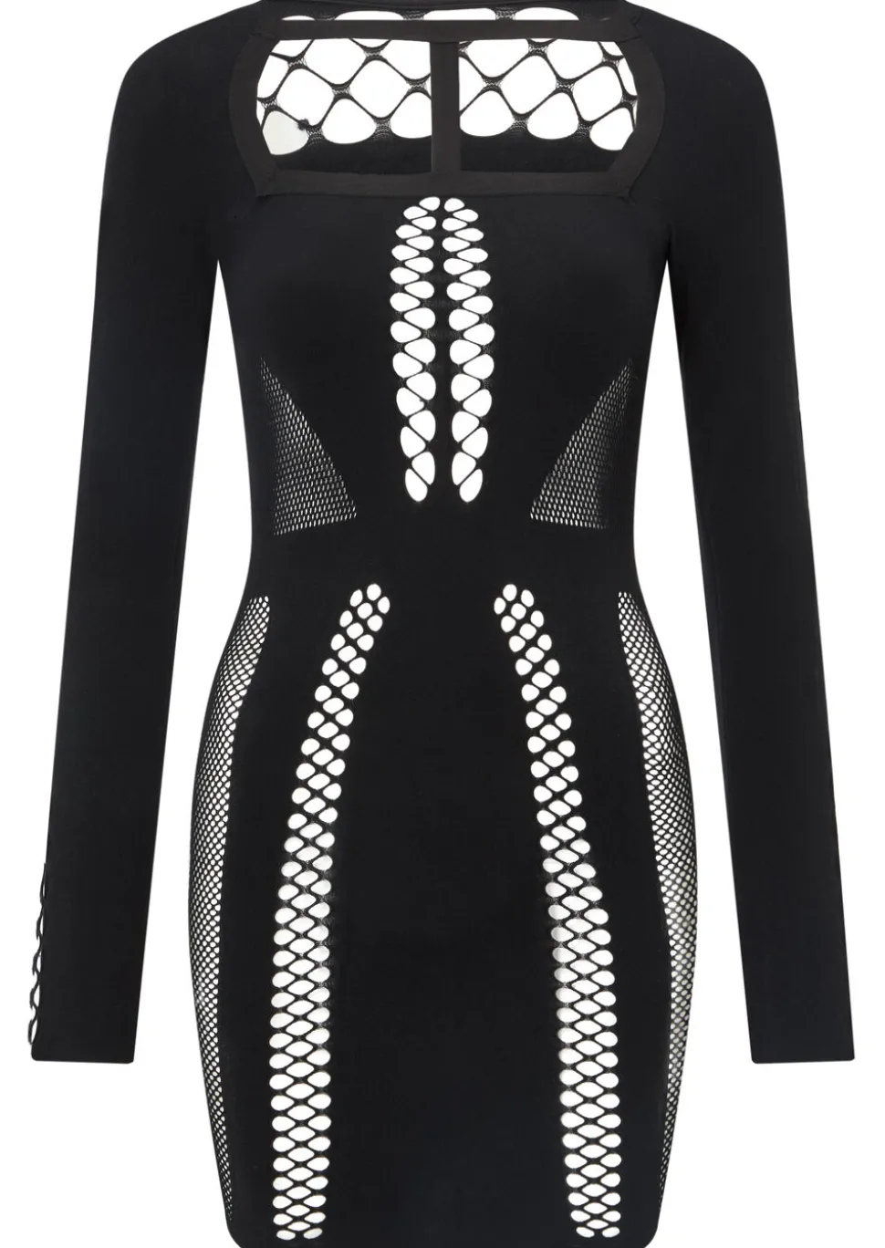 Illusion Seamless Mini Dress - Black