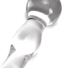 5 Inch Rippled Glass Dildo