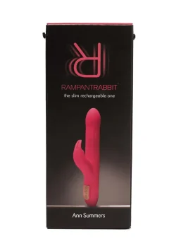4.5 Inch Slim Rechargeable Silicone Rotating Bead Rabbit Vibrator