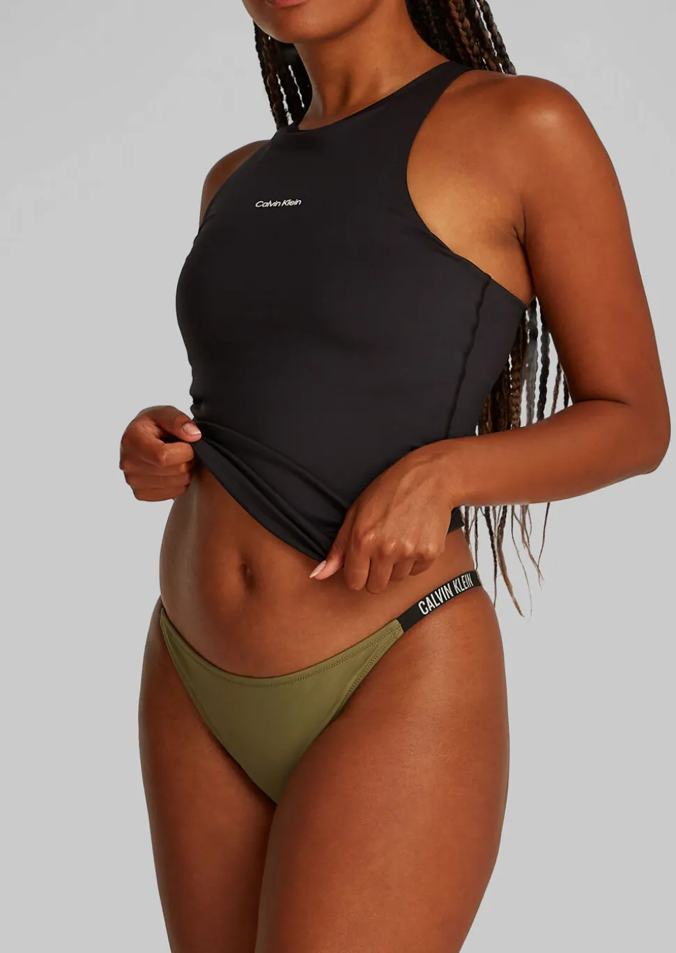 Intense String Bikini Bottoms - Dark Green