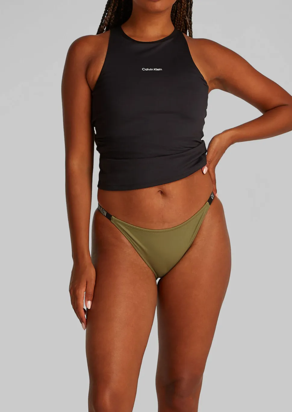 Intense String Bikini Bottoms - Dark Green