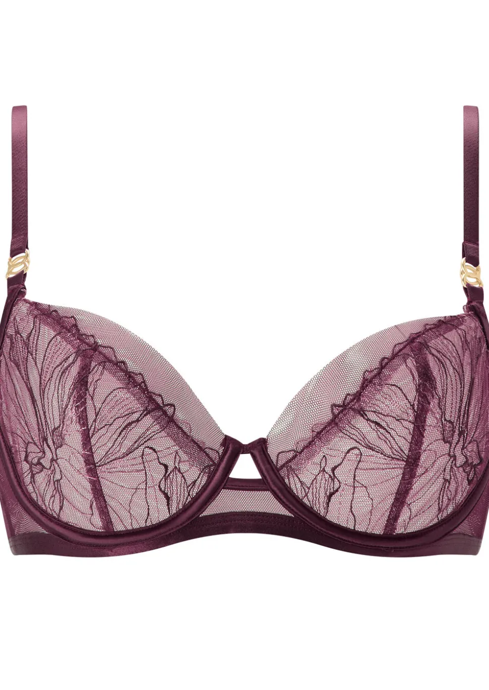 Joelle Non Pad Balcony Bra - Dark Purple