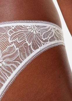 Knickerbox Alice Lace Brazilian Knickers - White