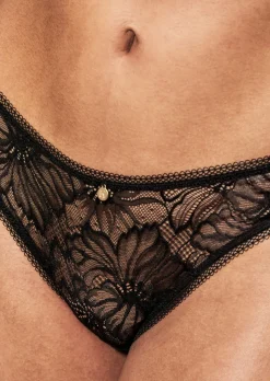 Knickerbox Alice Lace Brazilian Knickers - Black