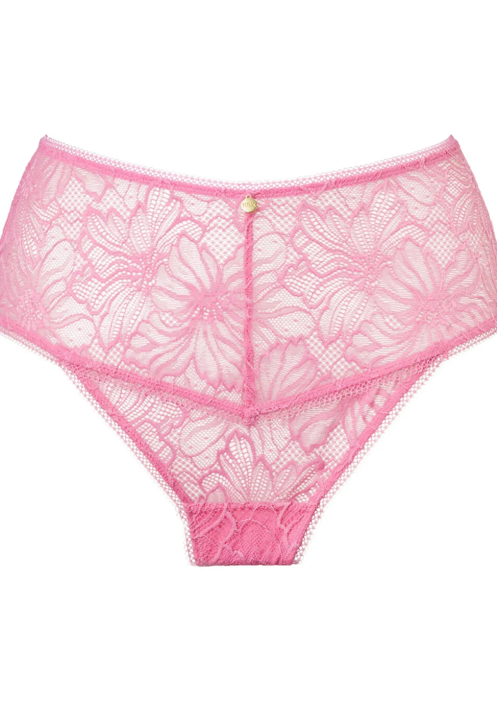 Knickerbox Alice Lace High Waisted Brazilian Knickers - Pink