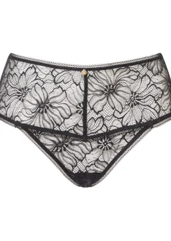 Knickerbox Alice Lace High Waisted Brazilian Knickers - Black