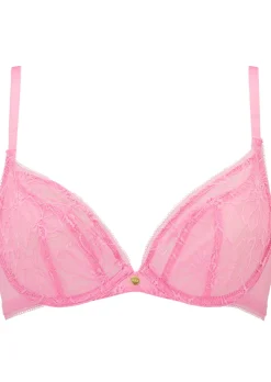 Knickerbox Alice Lace Non Padded Plunge Bra - Bright Pink