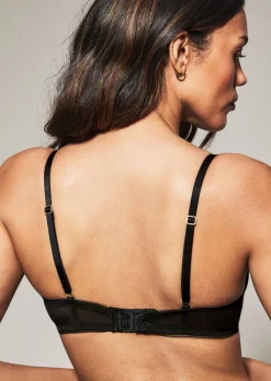 Knickerbox Alice Lace Non Padded Plunge Bra - Black