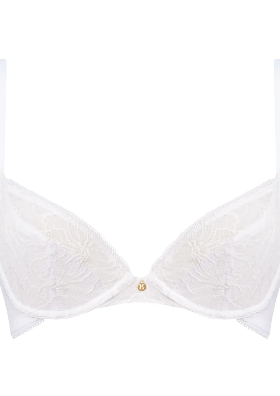 Knickerbox Alice Lace Non Padded Plunge Bra - White