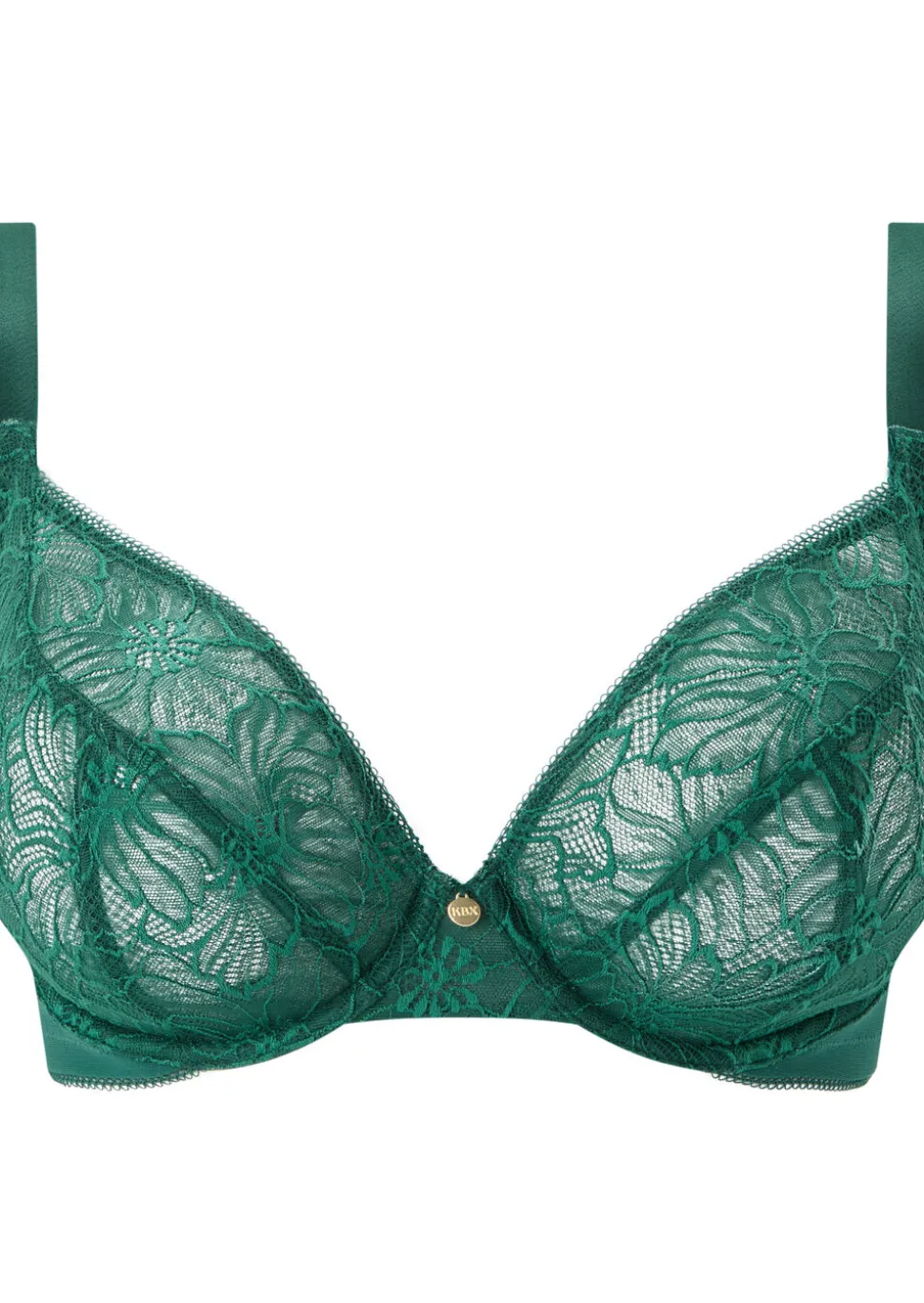 Knickerbox Alice Lace Non Padded Plunge Bra - Dark Green