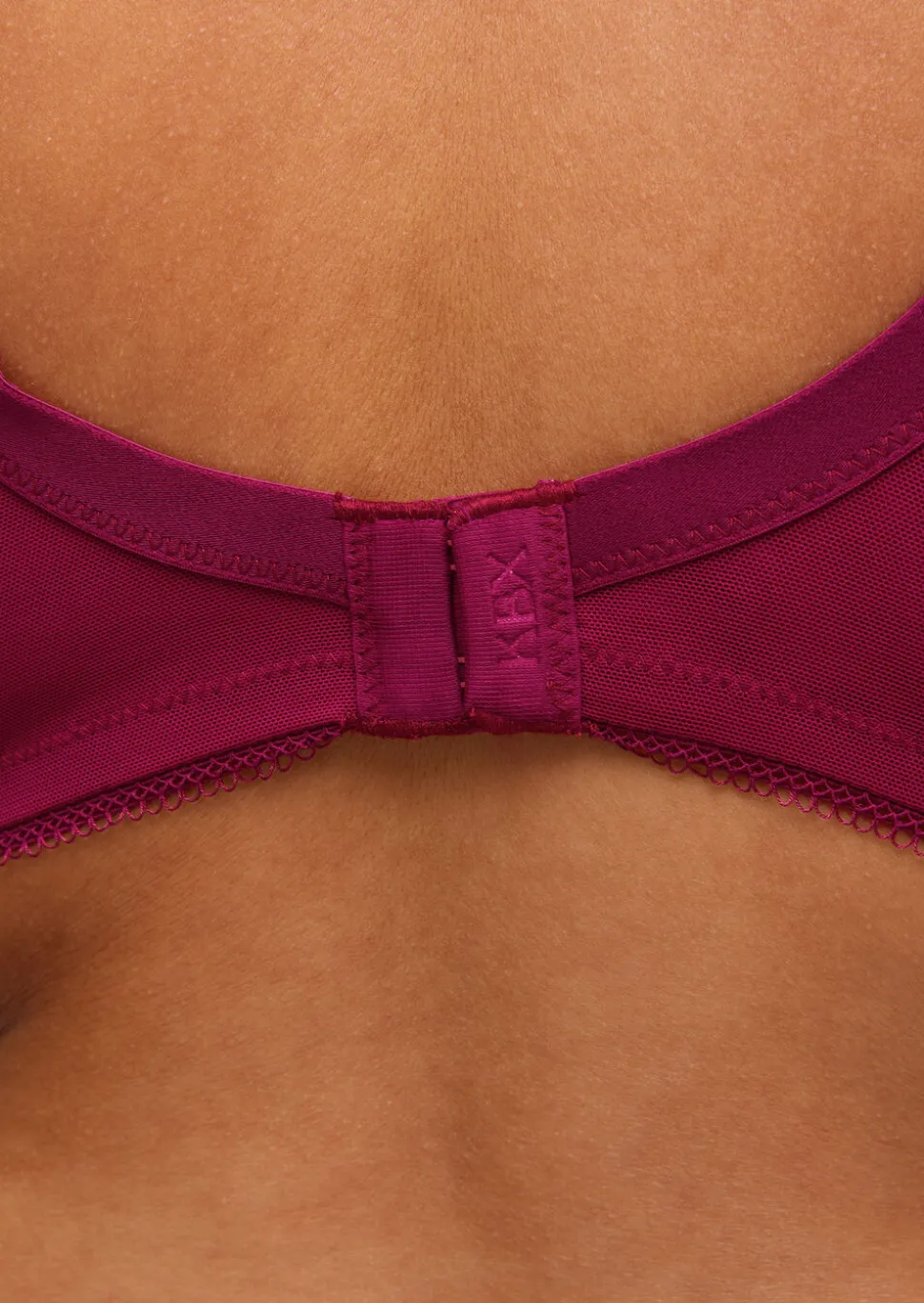 Knickerbox Alice Lace Non Padded Plunge Bra - Dark Red