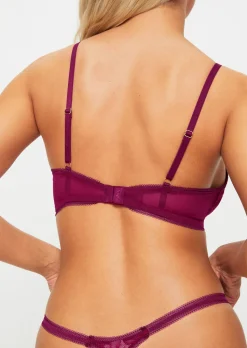 Knickerbox Alice Lace Triangle Bralette - Dark Red