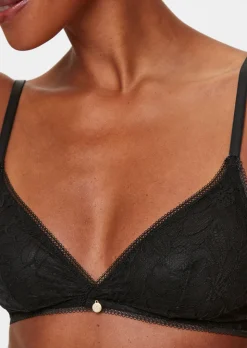 Knickerbox Alice Lace Triangle Bralette - Black