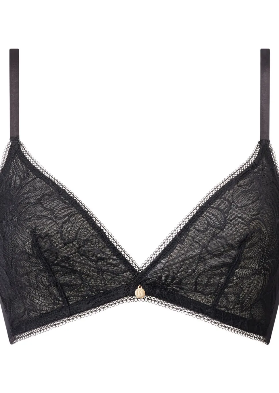 Knickerbox Alice Lace Triangle Bralette - Black