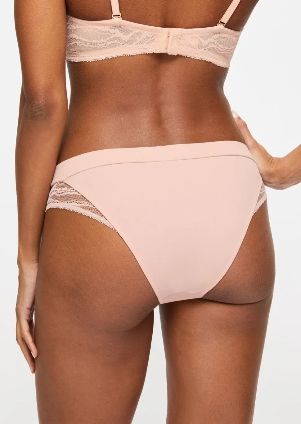 Knickerbox Charlotte Lace Brazilian Knickers - Pale Pink