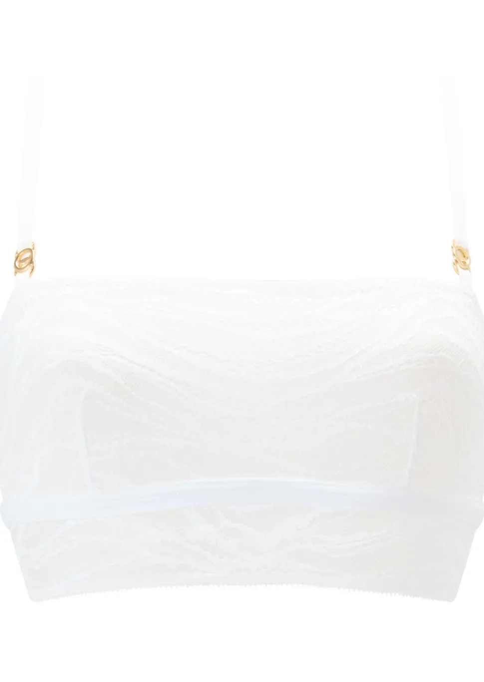 Knickerbox Charlotte Lace Non Padded Bandeau Bralette - White