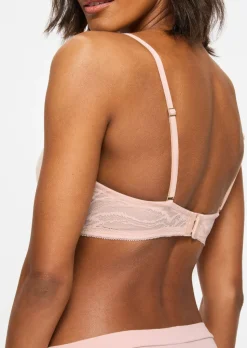 Knickerbox Charlotte Lace Padded Strapless Bra - Light Pink