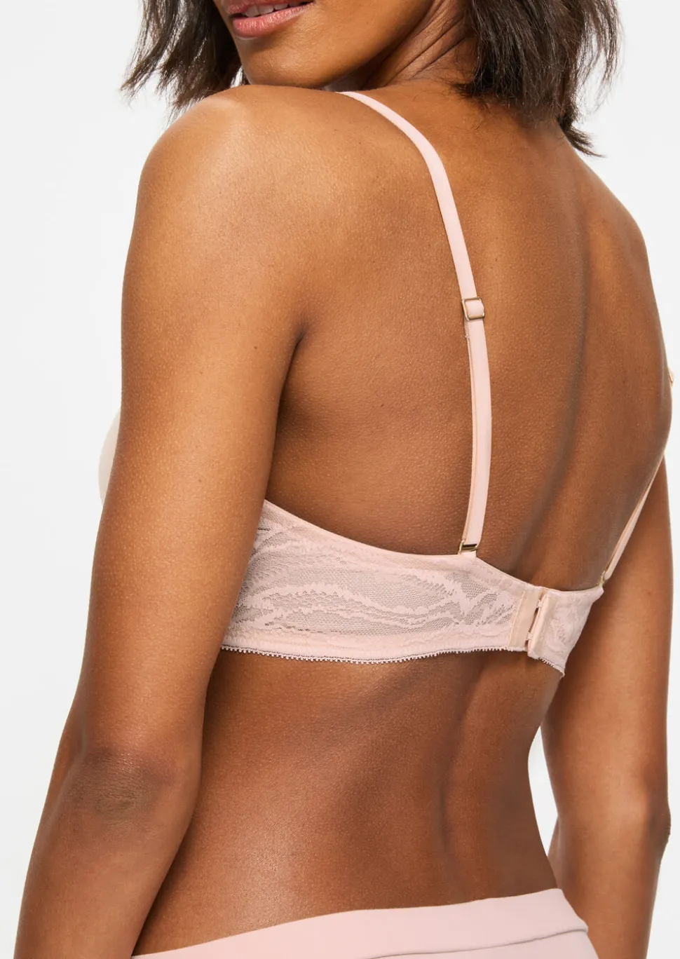 Knickerbox Charlotte Lace Padded Strapless Bra - Light Pink