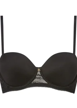 Knickerbox Charlotte Lace Padded Strapless Bra - Black