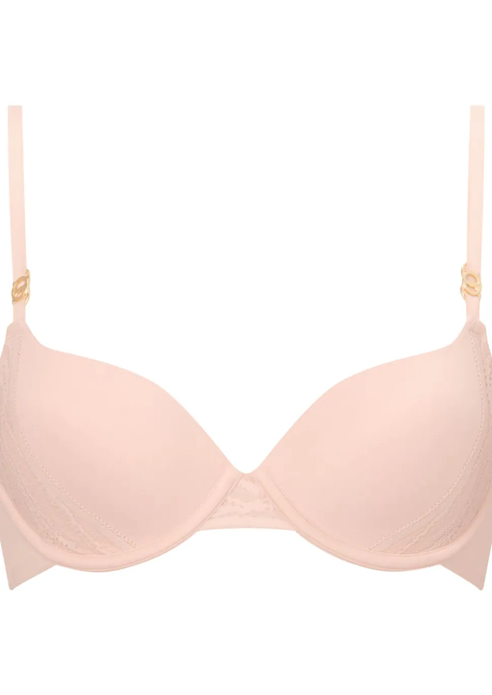 Knickerbox Charlotte Lace Underwired Padded Plunge Bra - Pale Pink