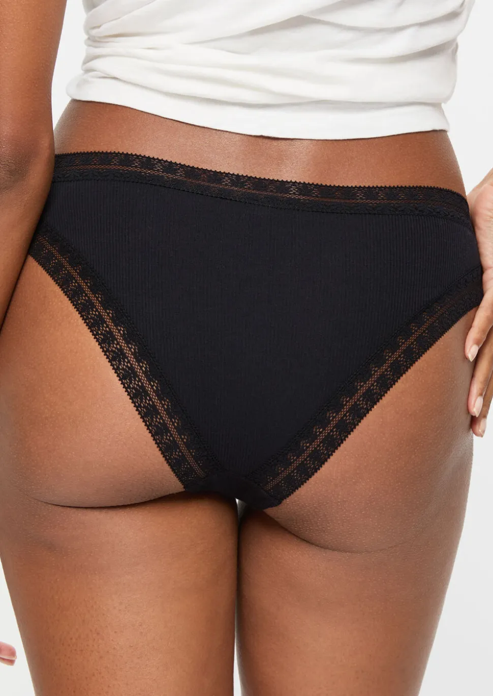 Knickerbox Geometric Lace Brazilian Knickers - Pack of 3 - Black
