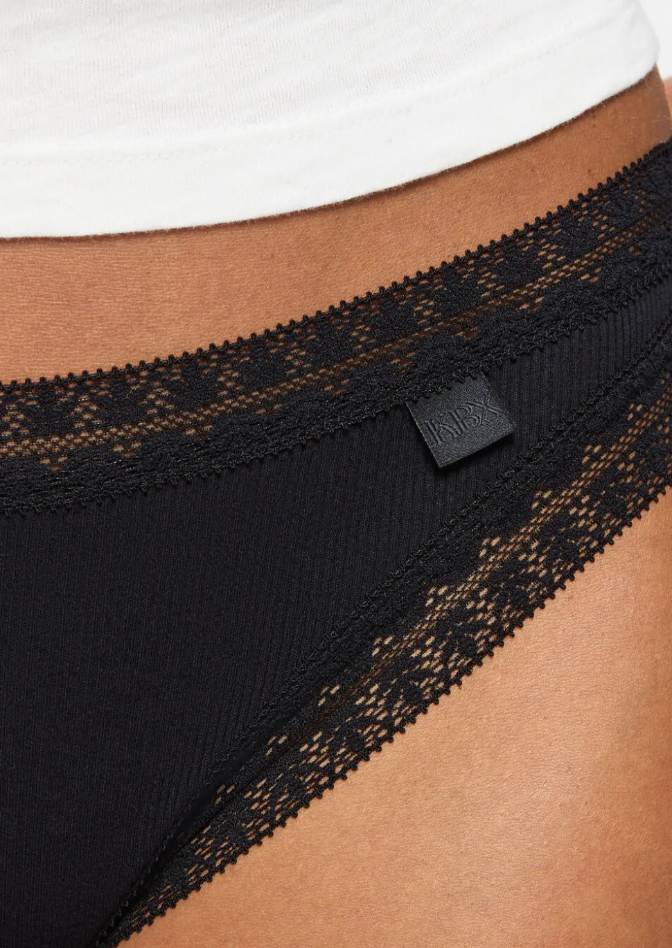 Knickerbox Geometric Lace Brazilian Knickers - Pack of 3 - Black