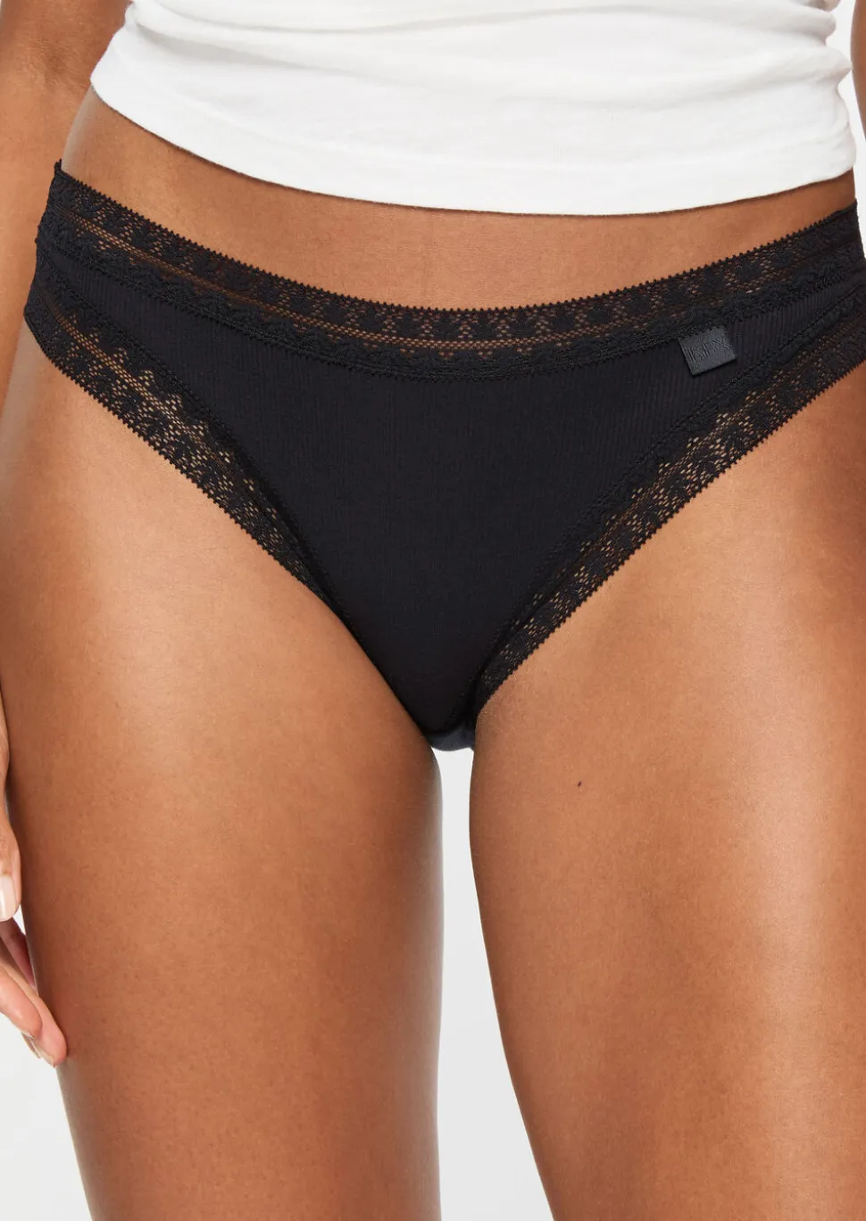 Knickerbox Geometric Lace Brazilian Knickers - Pack of 3 - Black