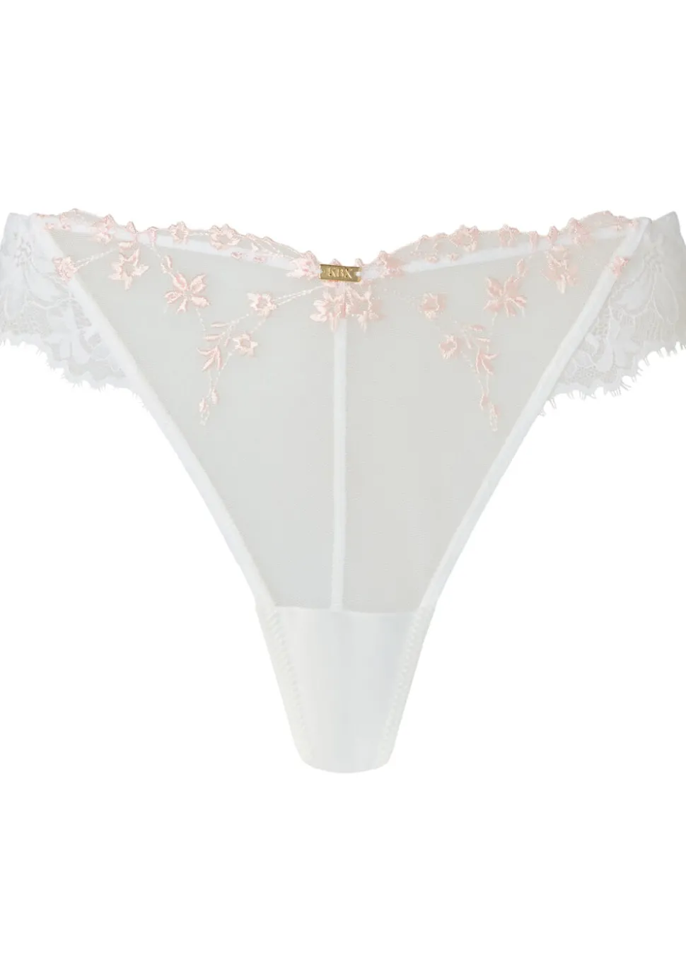 Knickerbox Hallie Embroidered Thong - White