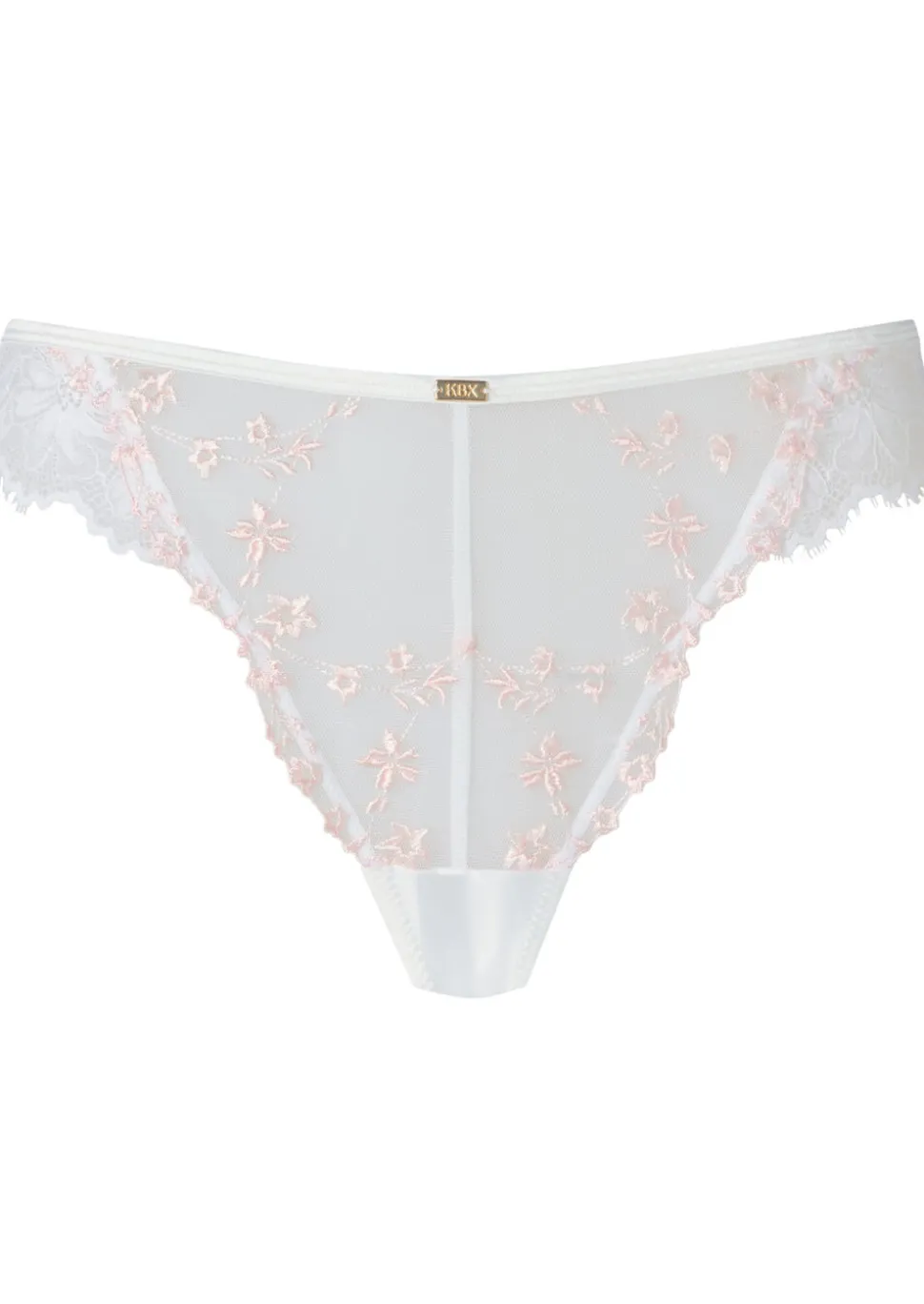 Knickerbox Hallie Embroidered Brazilian Knickers - White