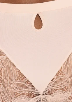 Knickerbox Harper High Waisted Brazilian Knickers - Pale Pink