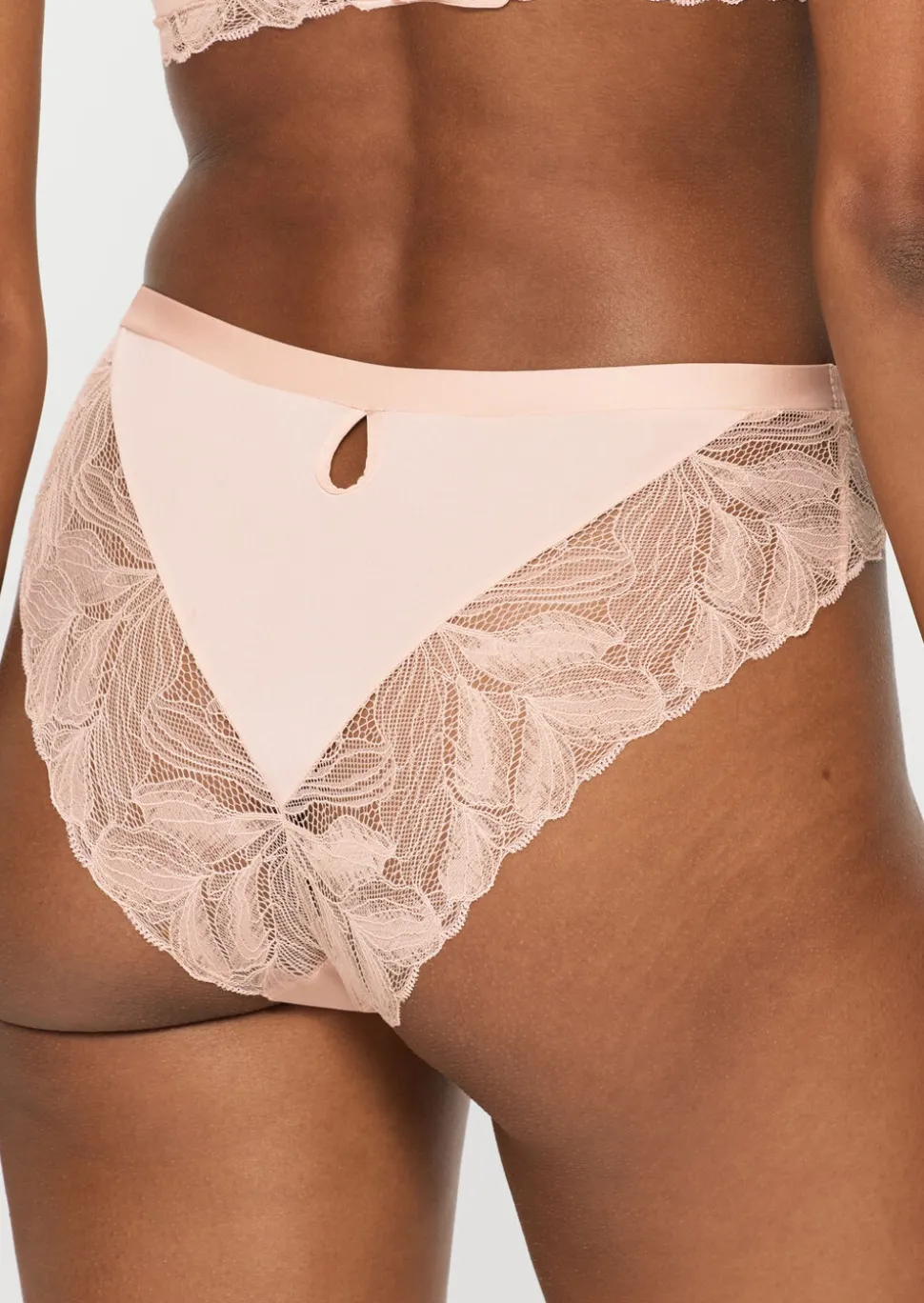Knickerbox Harper High Waisted Brazilian Knickers - Pale Pink