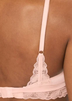 Knickerbox Harper Lace Triangle Bralette - Pale Pink