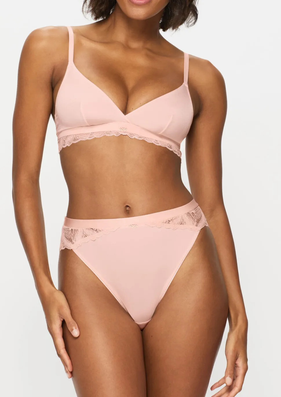 Knickerbox Harper Lace Triangle Bralette - Pale Pink