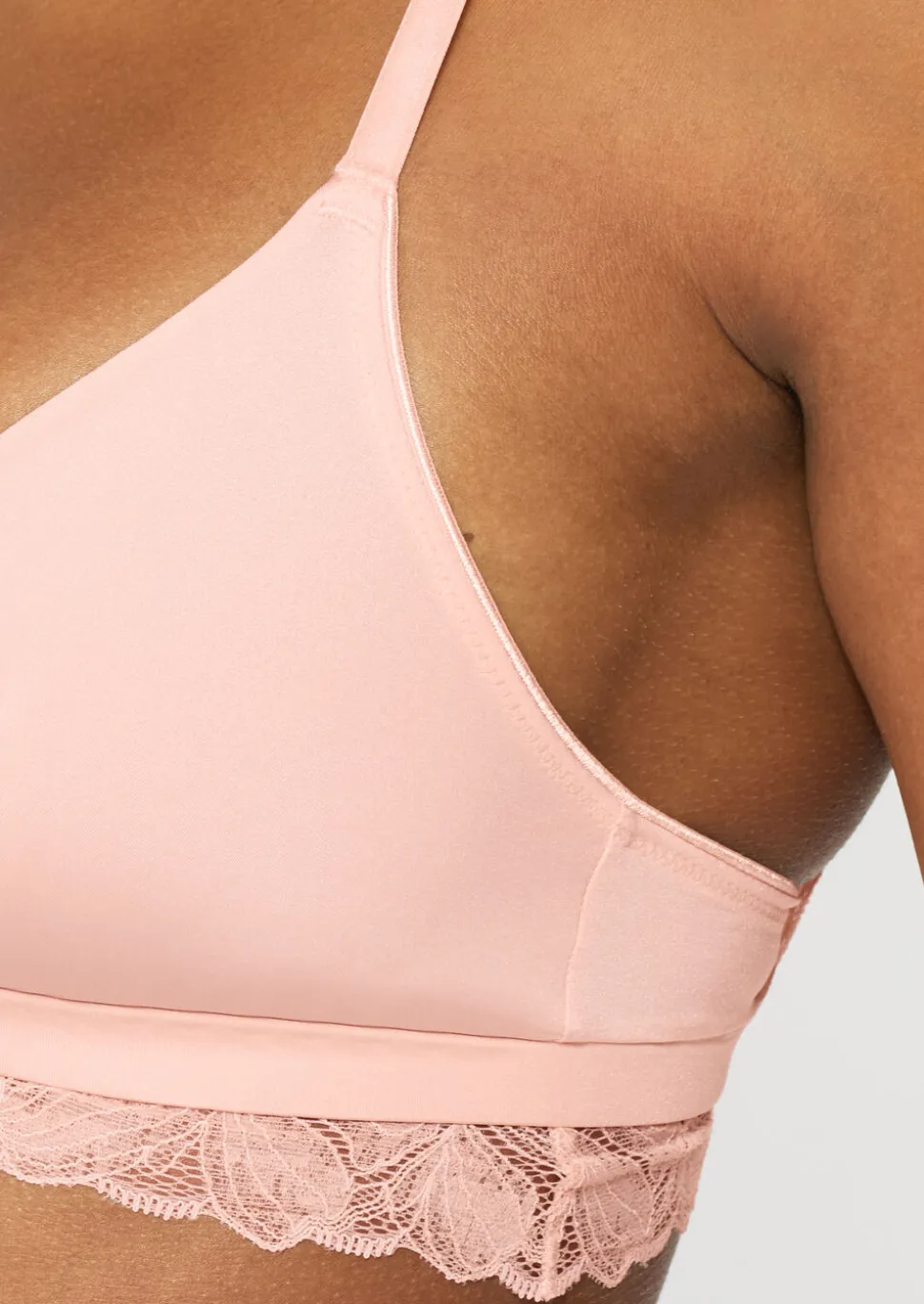 Knickerbox Harper Lace Triangle Bralette - Pale Pink
