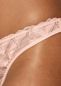 Knickerbox Harper Lace Wrap Thong - Pale Pink