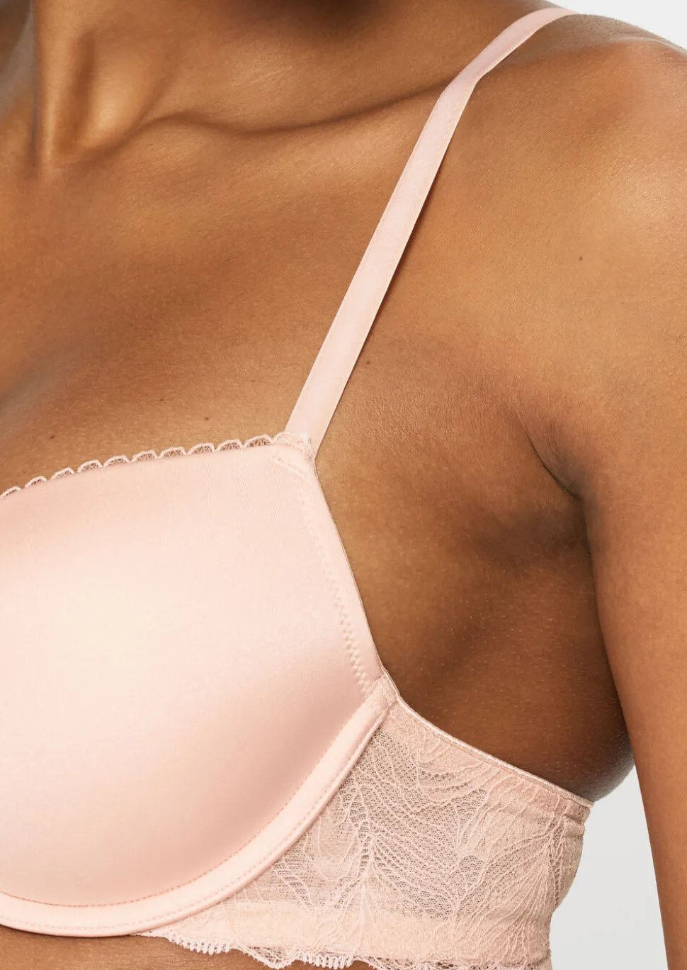Knickerbox Harper Smooth Padded Plunge Bra - Pale Pink