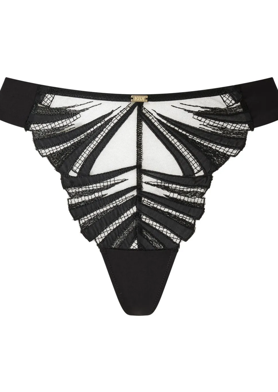 Knickerbox Isabella Embroidered Thong - Black