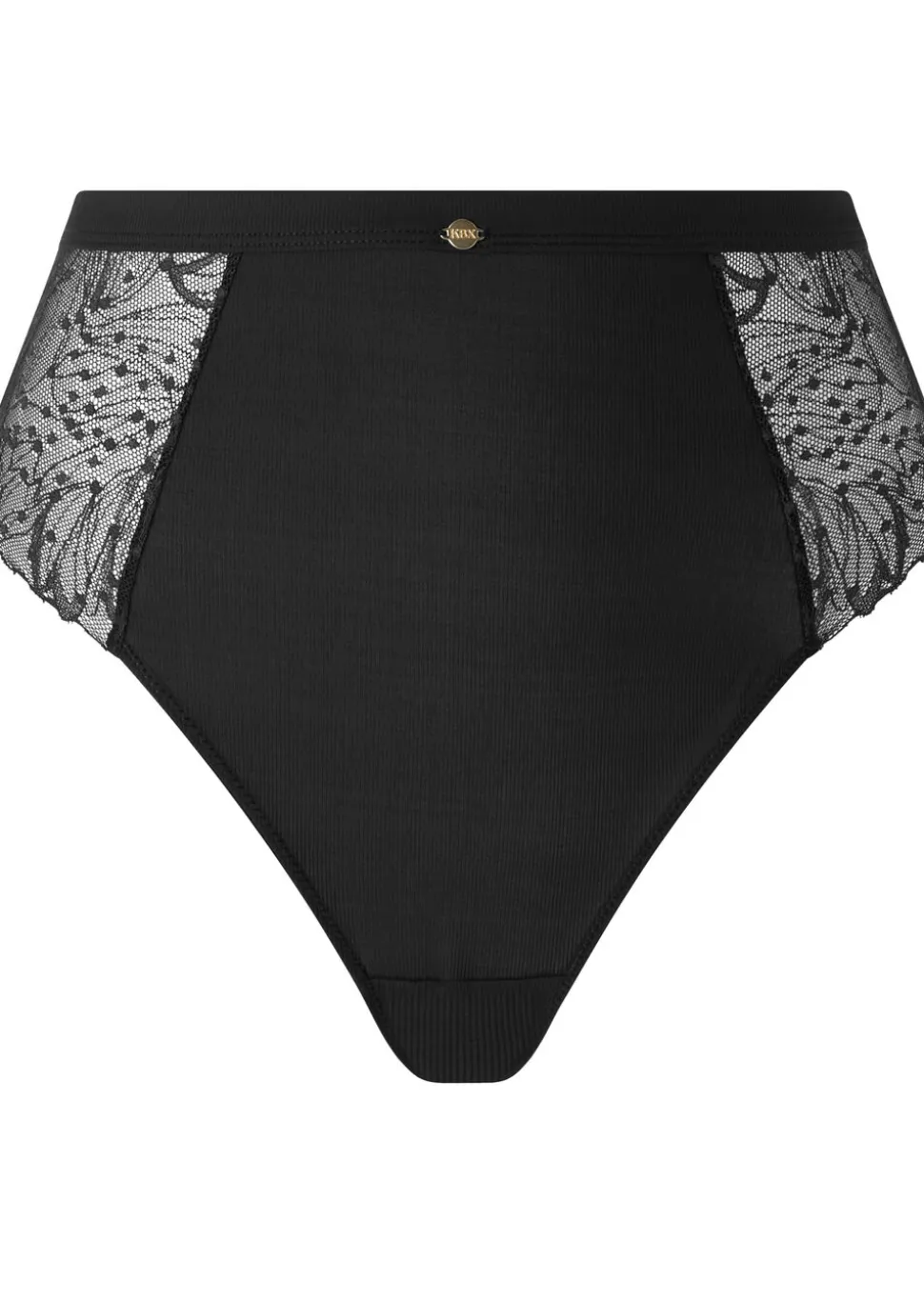Knickerbox Louisa Lace High Waisted Brazilian Knickers - Black
