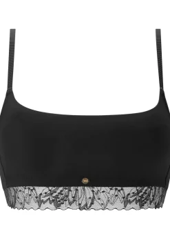 Knickerbox Louisa Lace Padded Crop Bralette - Black