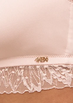 Knickerbox Louisa Lace Padded Crop Bralette - Pale Pink