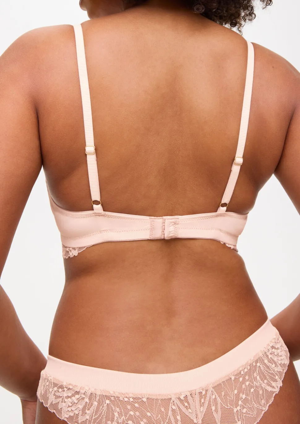Knickerbox Louisa Lace Padded Crop Bralette - Pale Pink
