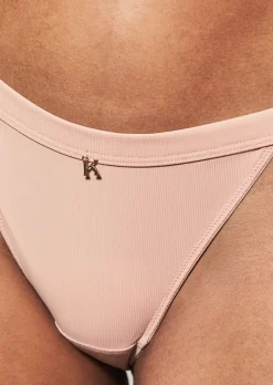 Knickerbox Louisa Lace Tanga Brazilian Knickers - Pale Pink