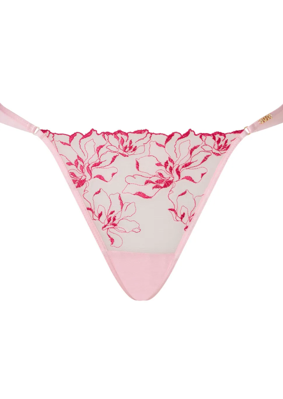 Knickerbox Marilyn Embroidered Brazilian Knickers - Light Pink