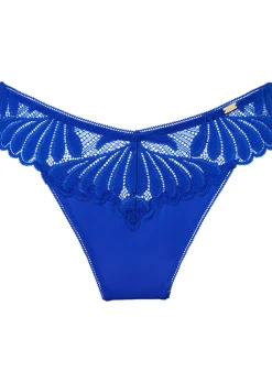 Knickerbox Olivia Lace High Leg Brazilian Knickers - Cobalt