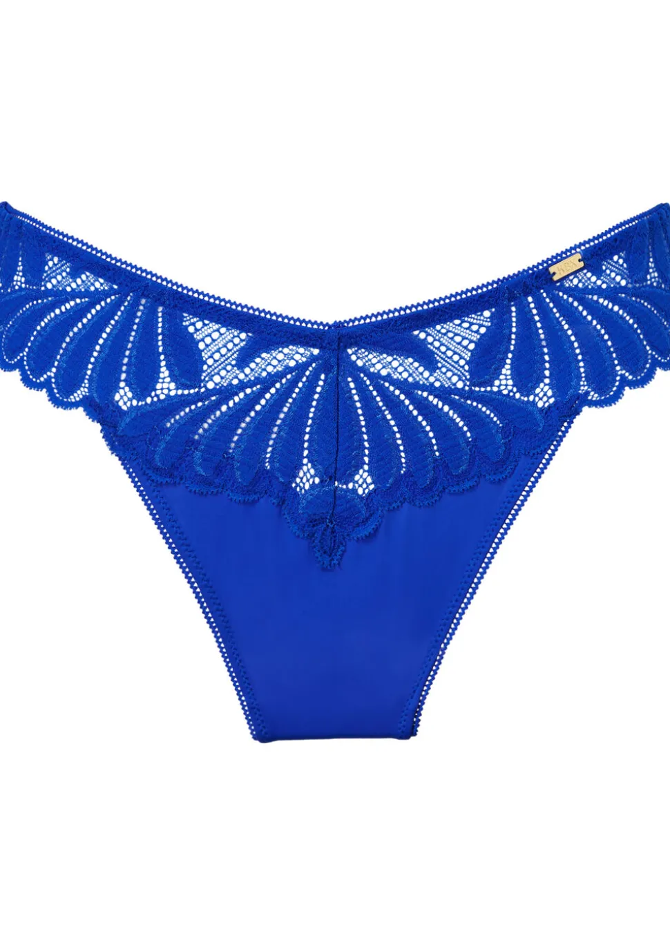 Knickerbox Olivia Lace High Leg Brazilian Knickers - Cobalt