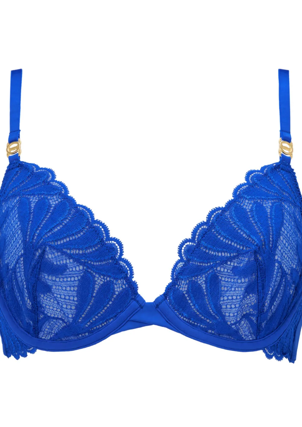 Knickerbox Olivia Lace Non Padded Plunge Bra - Cobalt