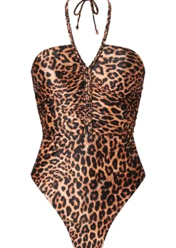 Knickerbox Swim Collections Plaited Halterneck Swimsuit - Multi