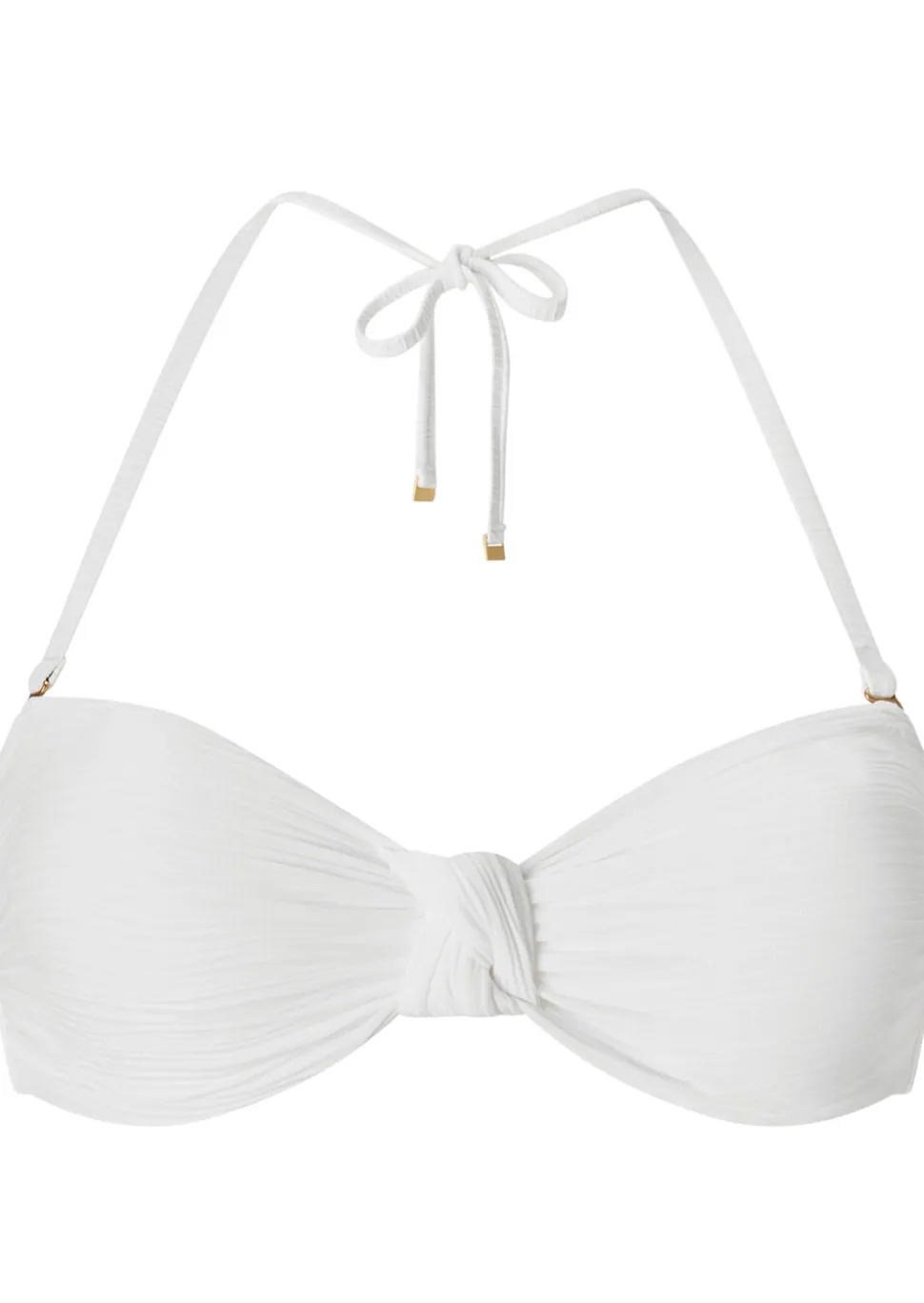 Knickerbox Swim Crinkle Non Wired Bikini Top - White