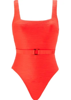 Knickerbox Swim Crinkle Swimsuit - Bright Orange